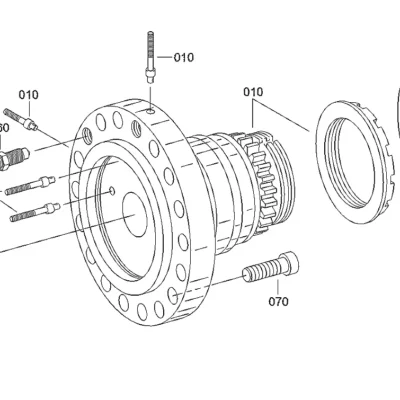 Acoplamento do suporte de cubo para a máquina Hyundai