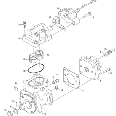 Adaptador-bomba de combustível para a máquina Hyundai