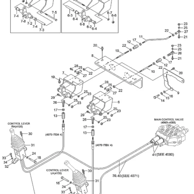 Alavanca de controle-lh para a máquina Hyundai