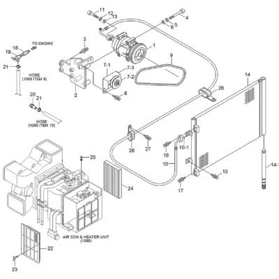 Adaptador-t para a máquina Hyundai
