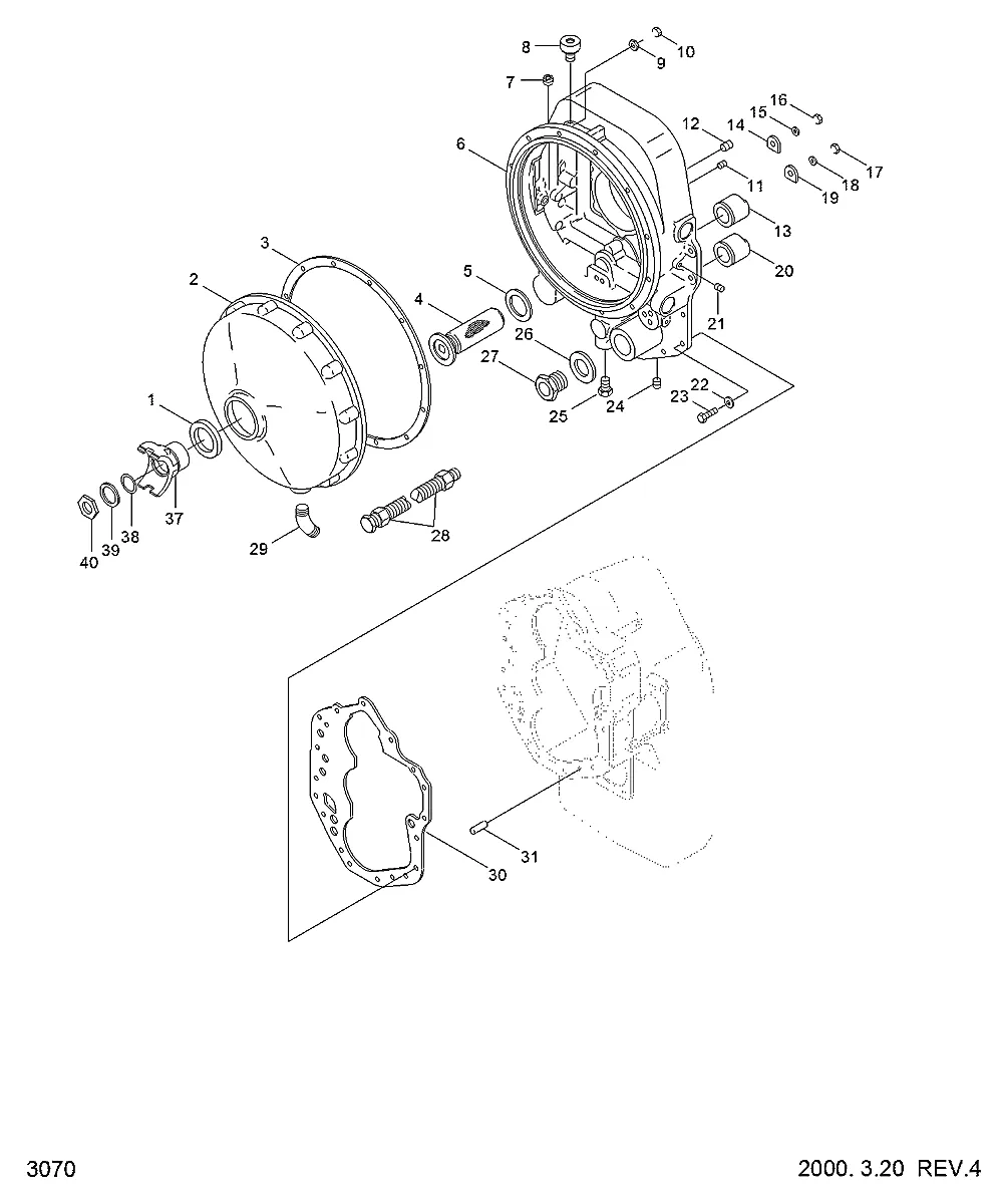 Adaptador-mangueira para a máquina Hyundai