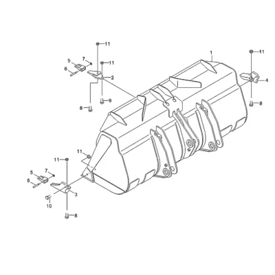 Adaptador-dente-rh para a máquina Hyundai