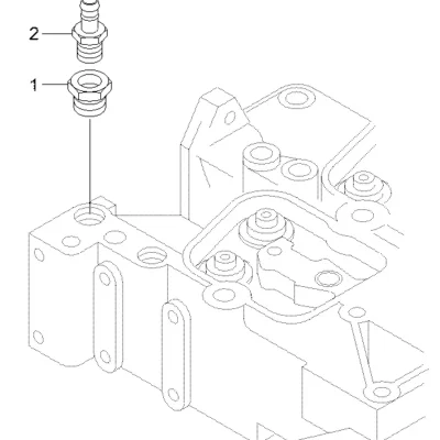 Acoplamento-mangueira simples para a máquina Hyundai