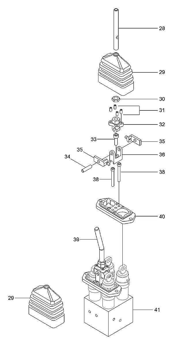 Adaptador-alavanca para a máquina Hyundai