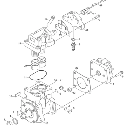 Acoplamento-bomba de engrenagem para a máquina Hyundai