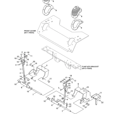 Alavanca manual wa-lh para a máquina Hyundai