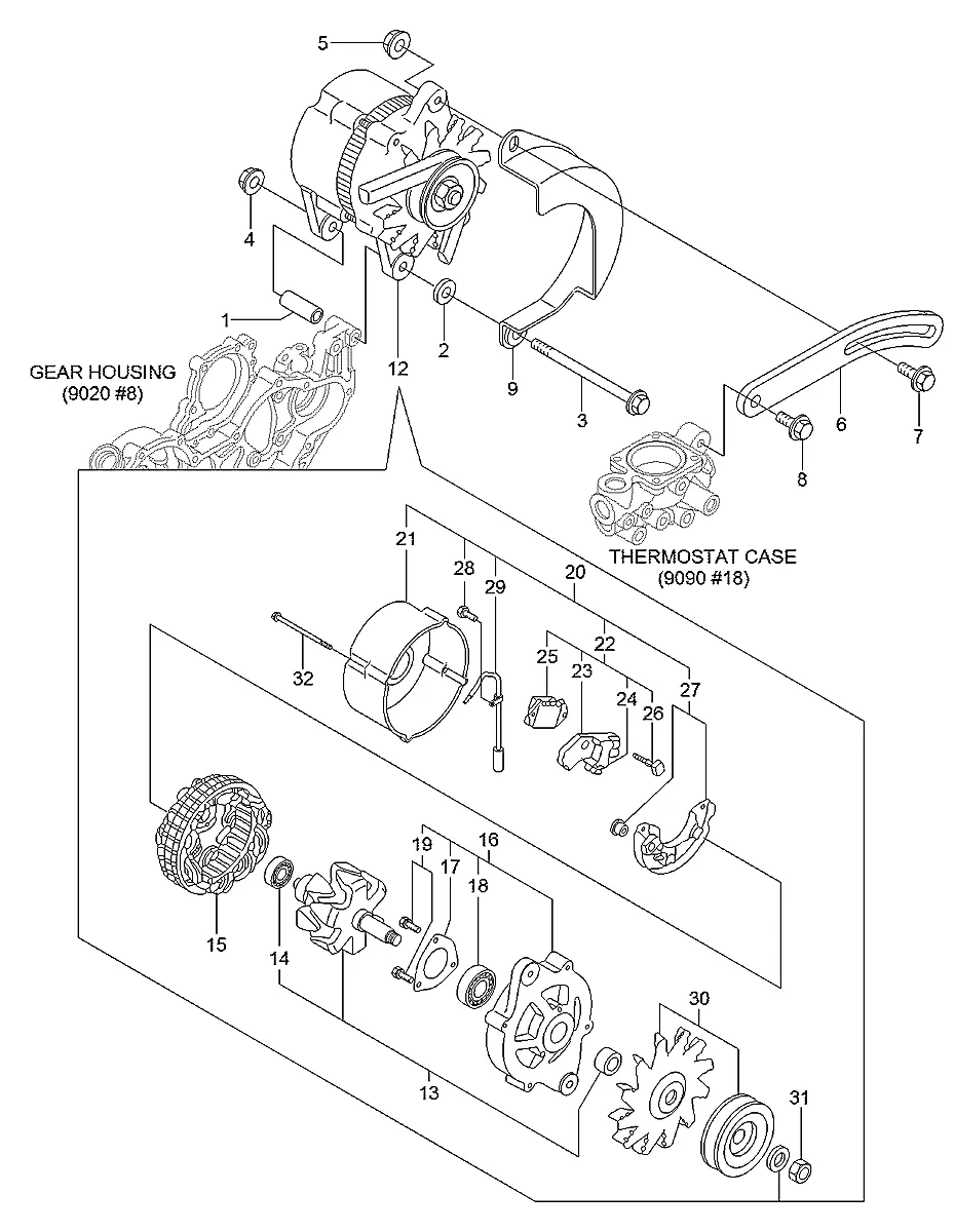 Ajustador-cinto para a máquina Hyundai