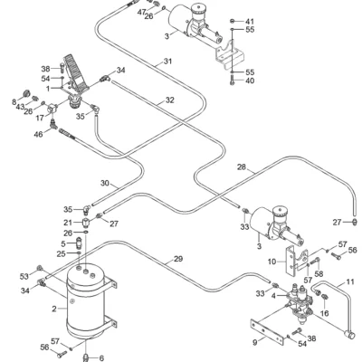 Acelerador pneumático para a máquina Hyundai