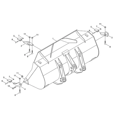 Adaptador-dente-lh para a máquina Hyundai