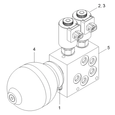 Acumulador para a máquina Hyundai