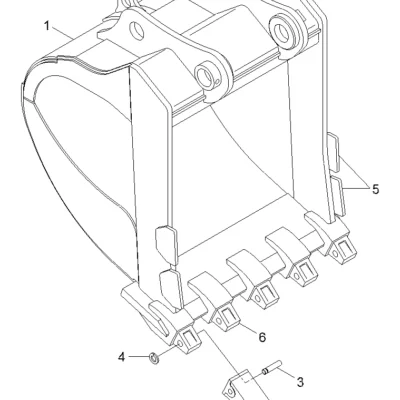 Adaptador-dente para a máquina Hyundai