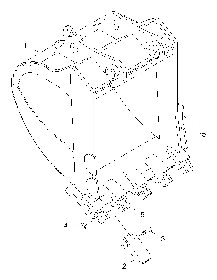 Adaptador-dente para a máquina Hyundai