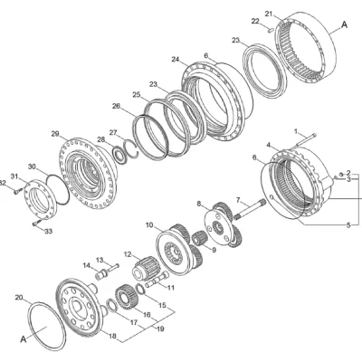 Adaptador-motor para a máquina Hyundai