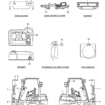 Adesivo nome (15d-9) para a máquina Hyundai
