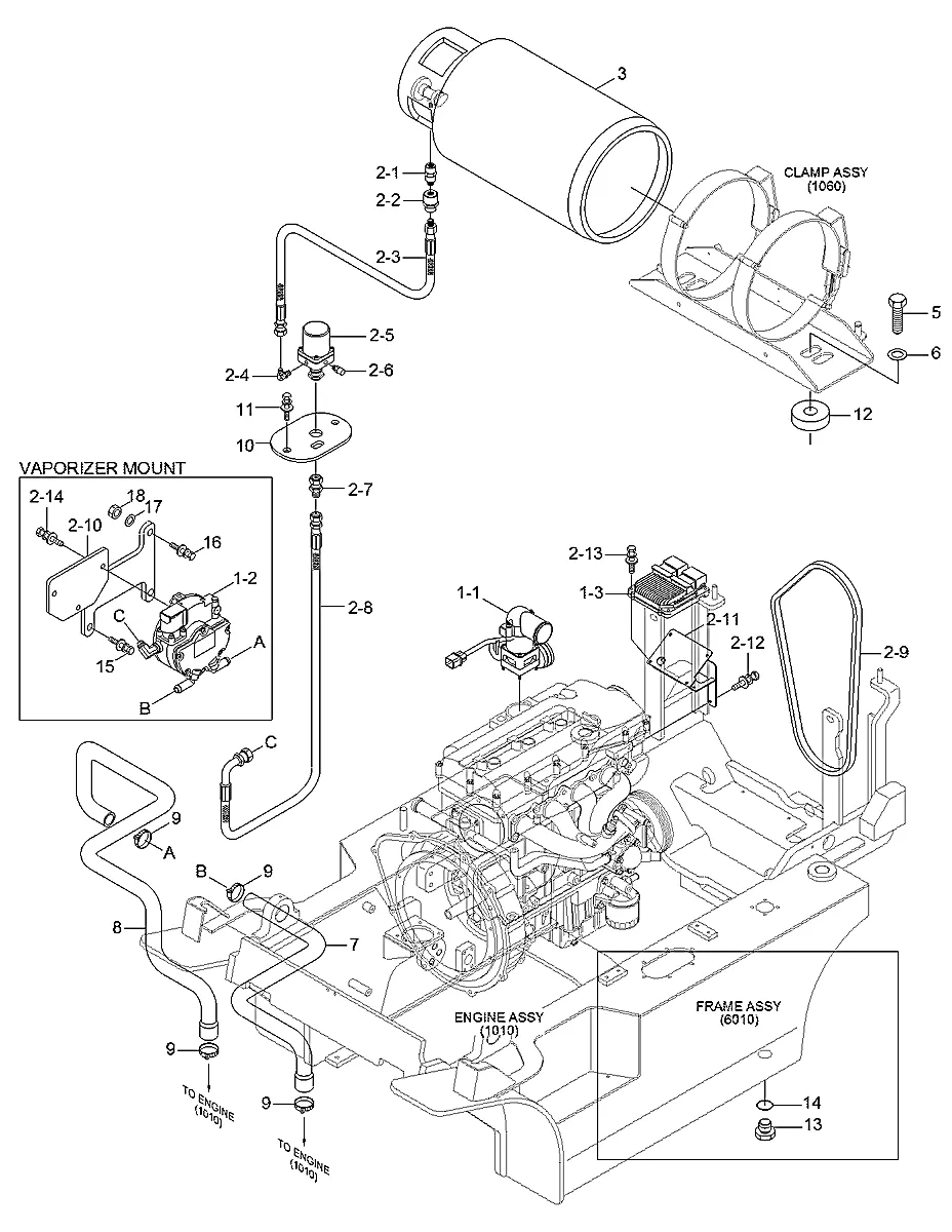 Acoplamento-macho para a máquina Hyundai