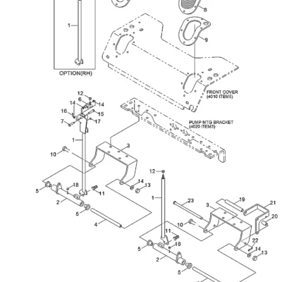Alavanca manual wa-lh para a máquina Hyundai