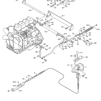 Alavanca para a máquina Hyundai