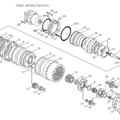 (3,9,36,55a,59)kit de vedação para a máquina Hyundai