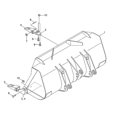 Adaptador de dente-lh para a máquina Hyundai