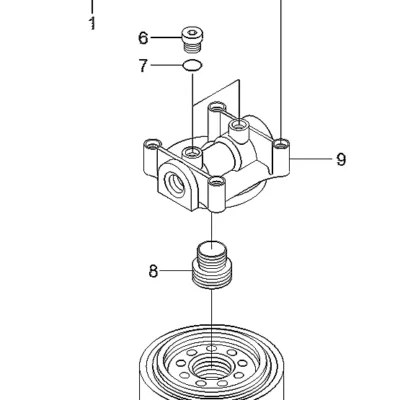 Adaptador-cabeça do filtro para a máquina Hyundai