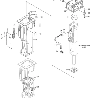 Adaptador-mangueira para a máquina Hyundai