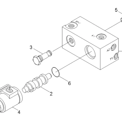 1 válvula solenóide para a máquina Hyundai