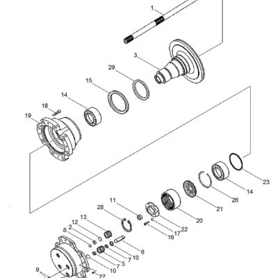 acionamento para a máquina Hyundai