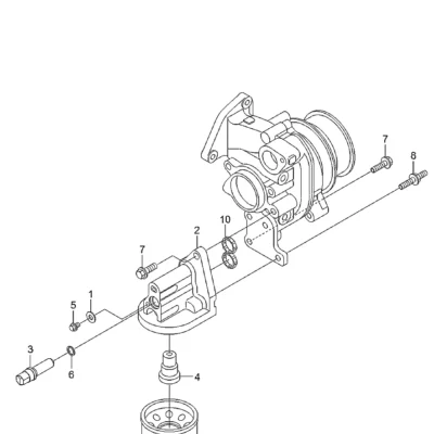Adaptador-cabeça do filtro para a máquina Hyundai