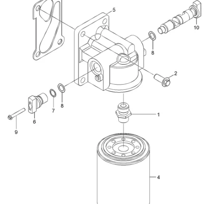 Adaptador-cabeça do filtro para a máquina Hyundai