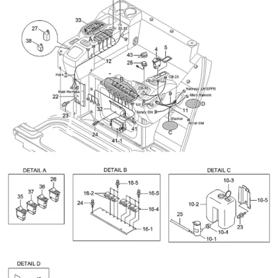 Adesivo-interruptor de emergência para a máquina Hyundai