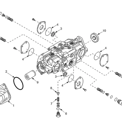 Acoplador-bomba de engrenagem para a máquina Hyundai