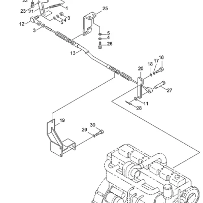 Alavanca para a máquina Hyundai