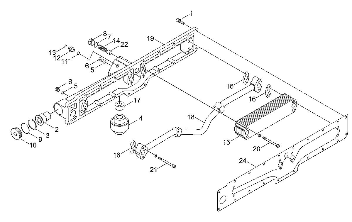 Adaptador-cabeça do filtro para a máquina Hyundai