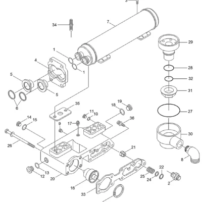 Adaptador-cabeça do filtro para a máquina Hyundai