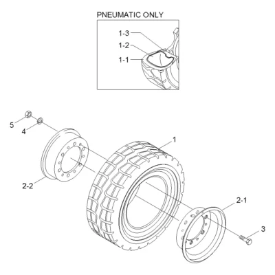 A-roda para a máquina Hyundai
