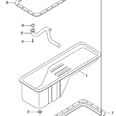 Adaptador - cárter de óleo para a máquina Hyundai