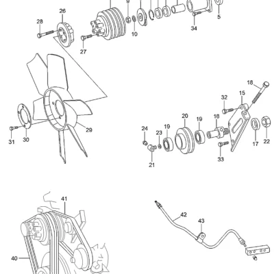Acoplamento do ventilador para a máquina Hyundai