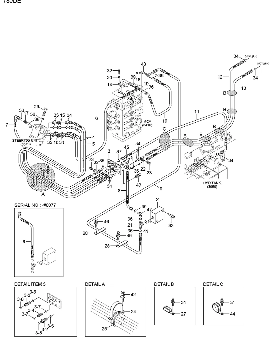 Adaptador-giratório para a máquina Hyundai