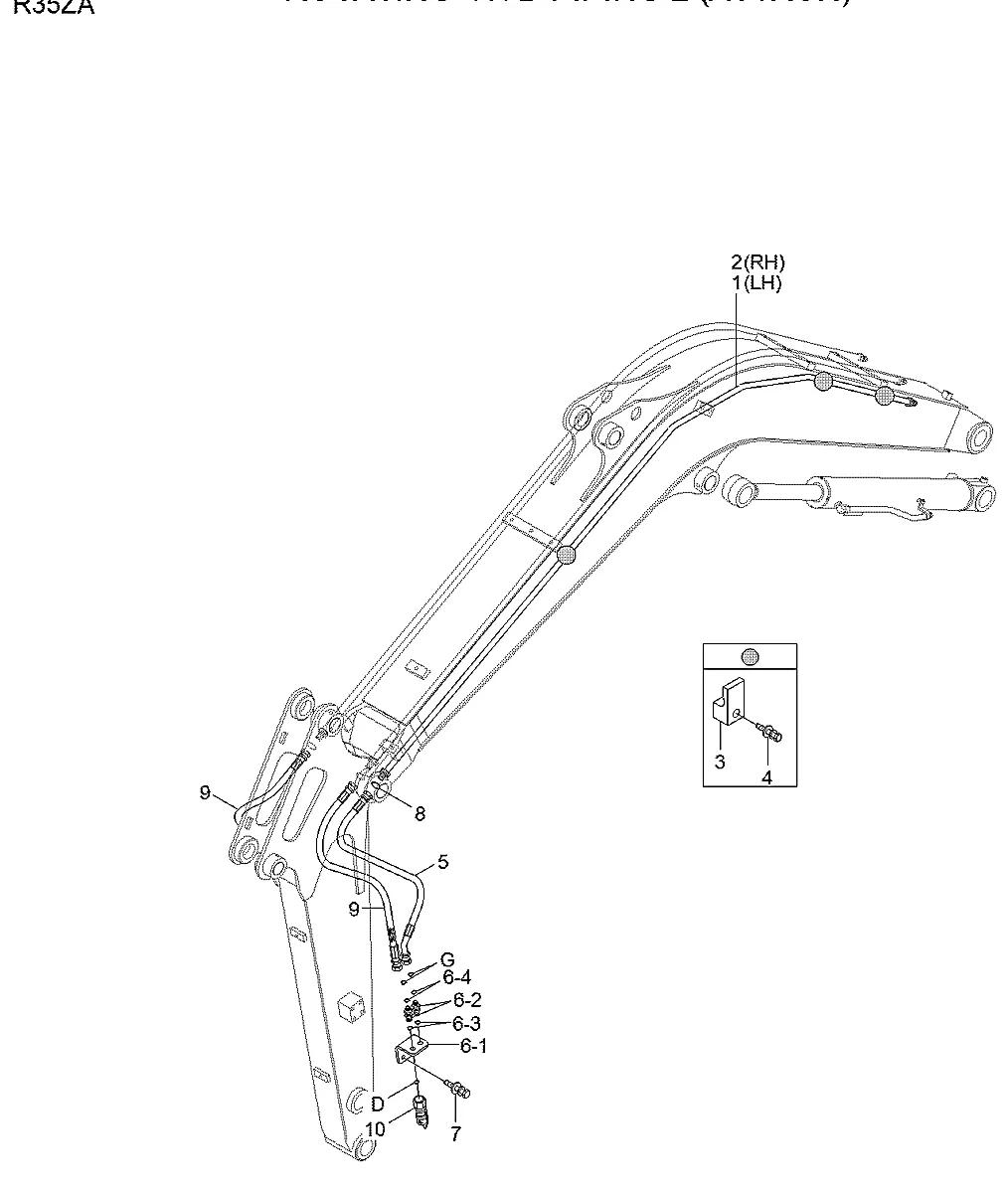 Acoplamento rápido-macho para a máquina Hyundai