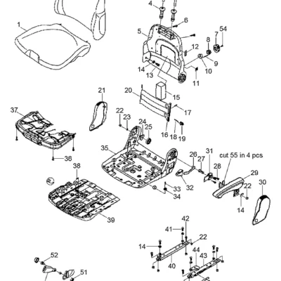 Ajuste-profundidade do assento para a máquina Hyundai