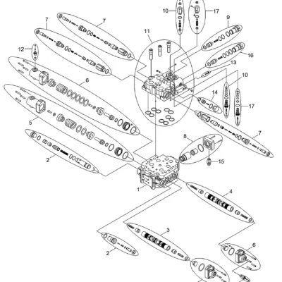 Adaptador e válvula de verificação para a máquina Hyundai