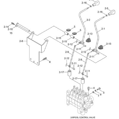 Alavanca de inclinação de água para a máquina Hyundai
