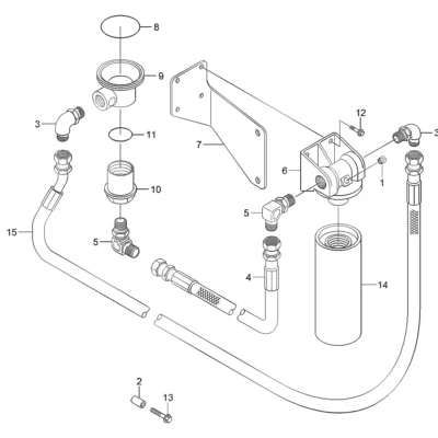 Adaptador-cabeça do filtro para a máquina Hyundai