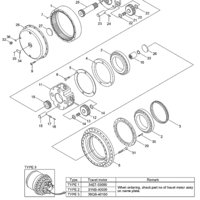 Acoplamento para a máquina Hyundai