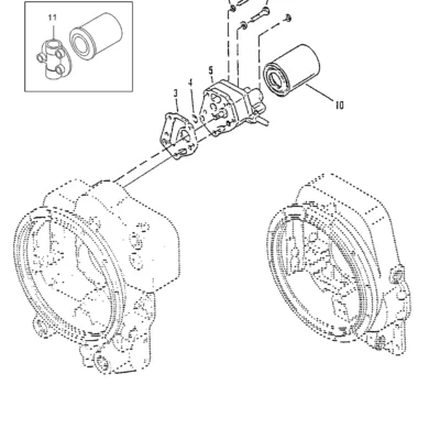 Adaptador-filtro para a máquina Hyundai